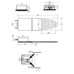 Верхний душ FIMA Carlo Frattini F2627CR 170х553 мм