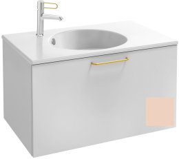 Фото Тумба под раковину Jacob Delafon Odeon Rive Gauche 70 см, EB2511-RX-S09, цвет телесный сатин, ручки 