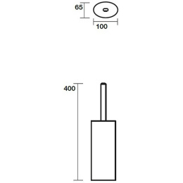 Фото Kerasan Nolita 922530 Ершик туалетный напольный, цвет: белый матовый