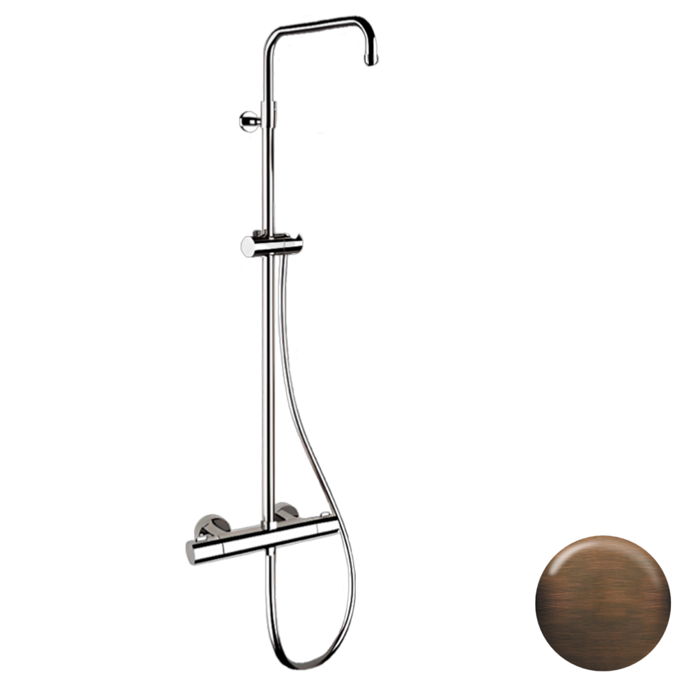 Фото Душевая система термостатическая Remer Elegance EQ32ASSDBR, бронза масляная