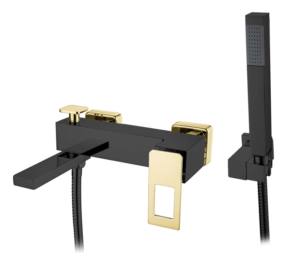 Фото Смеситель для ванны Boheme Q (143-BG) черный