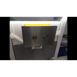 Фото Кнопка смыва OLI BLINK 093399 пневматическая, сталь, антиванд