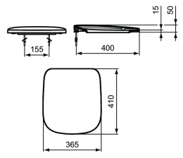 Крышка-сиденье для унитаза Ideal Standard Esedra стандарт, белый, T318601
