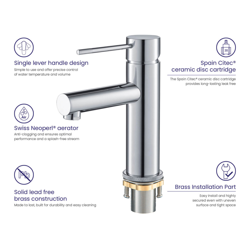 Фото Смеситель для раковины Timo Saona 2361/00F хром