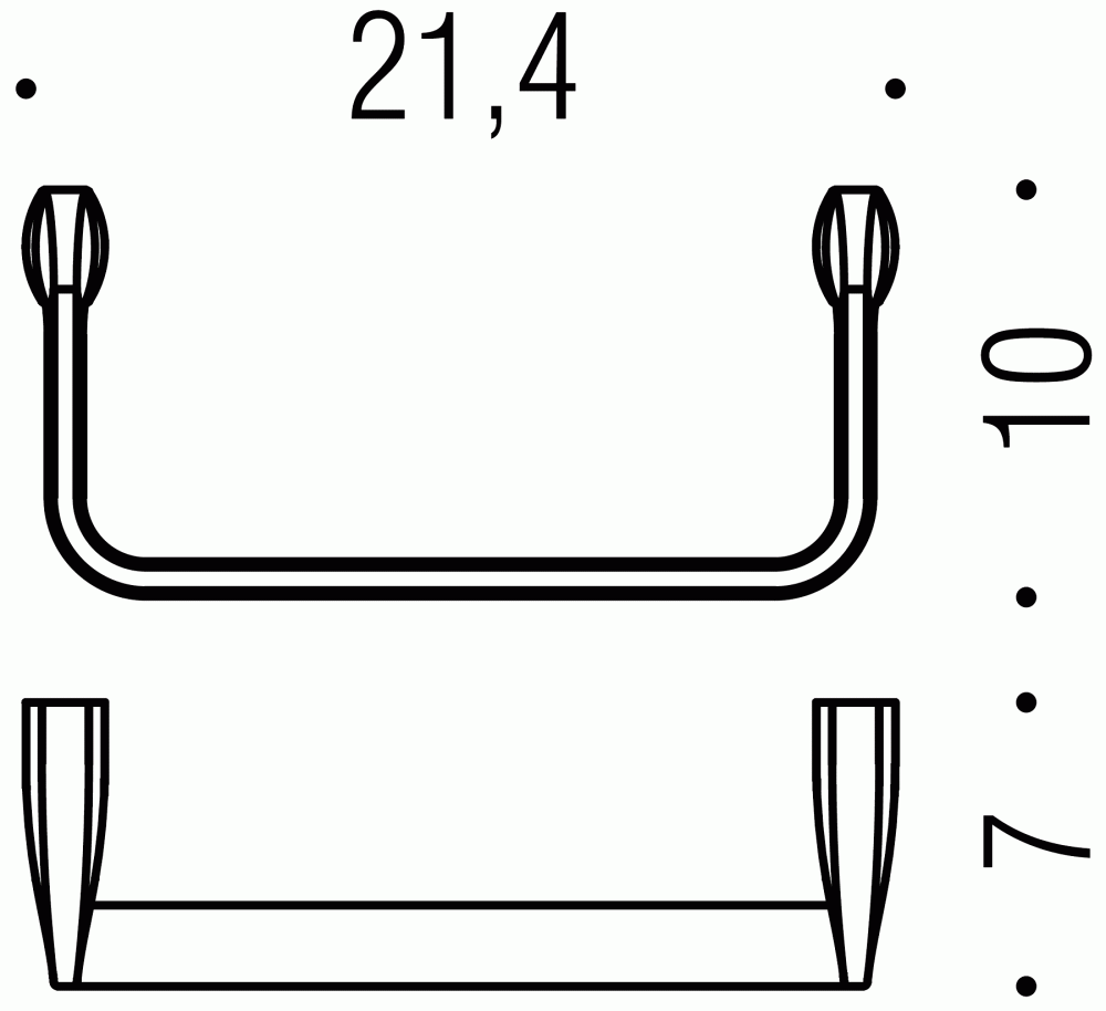 Фото Colombo Trenta B30310NM Держатель для полотенца кольцо 21,4*10*7см, чёрный матовый