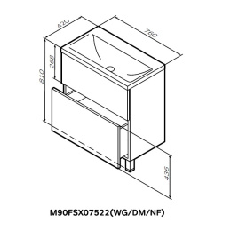 База под раковину Am.Pm Gem (M90FSX07522WG32) белый