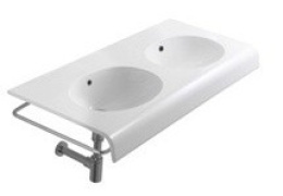 Фото Раковина двойная Globo Bowl+ (BP110.BI) белый