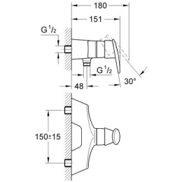 Смеситель для душа Grohe Taron 33598IPO хром