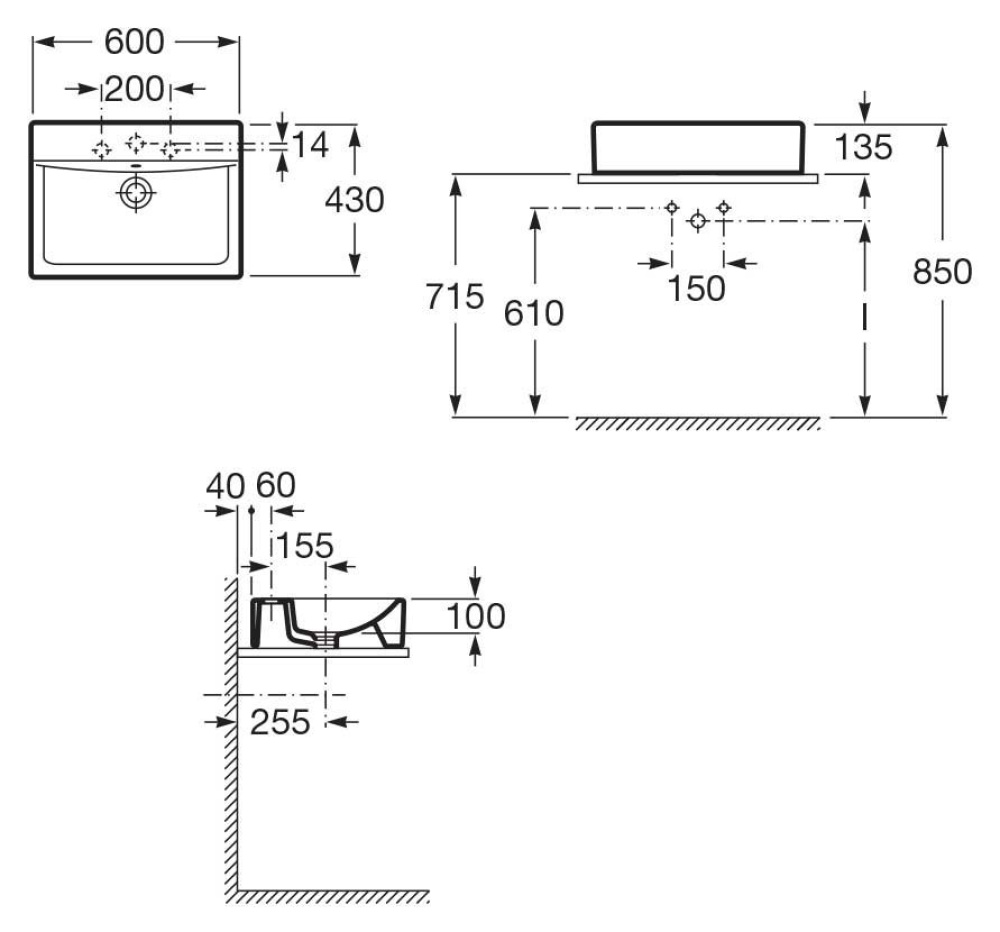 Раковина накладная Roca Diverta (32711G000) белый