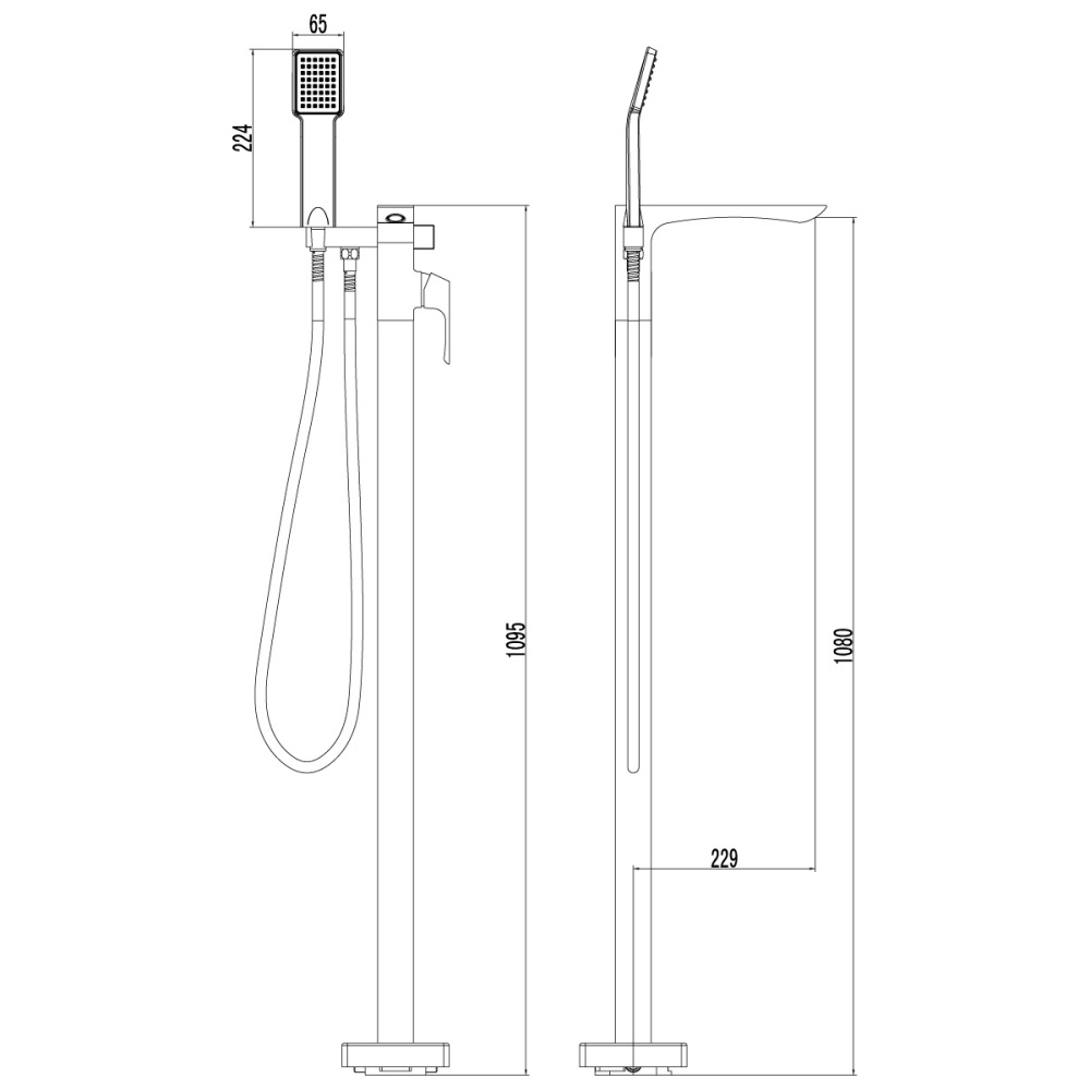 Смеситель для ванны Lemark Unit (LM4544C)
