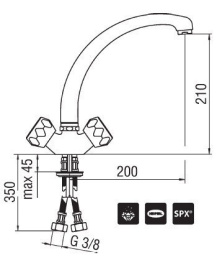 Фото Nobili Nuova Flora NZ06117/5zCR Смеситель для кухни (хром)