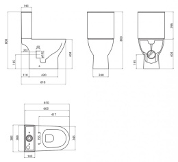 Бачок BelBagno Lounge BB045/051T