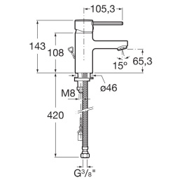 Фото Смеситель для раковины Roca Targa (5A3160C00) хром