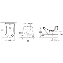 Биде 54750001 подвесное VILLEROY&BOCH LIFETIME