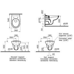 Комплект унитаза с инсталляцией Vitra Normus L-box 9773B003-7206 с сиденьем Микролифт и клавишей смы