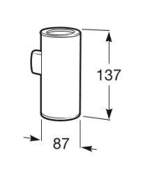 Стакан для зубных щеток Roca Hotels 2.0 (816723001) хром