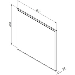 Зеркало Aquanet Nova Lite 90 дуб рустикальный LED
