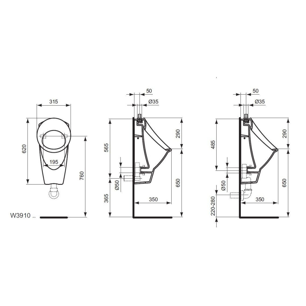 Ideal Standard San Remo W391001 Писсуар