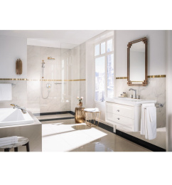 Смеситель для раковины на 3 отверстия 31305090 Hansgrohe Metropol Classic (хром, золото)