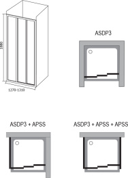 Душевая дверь Ravak Supernova (00VJ0102ZG), белый