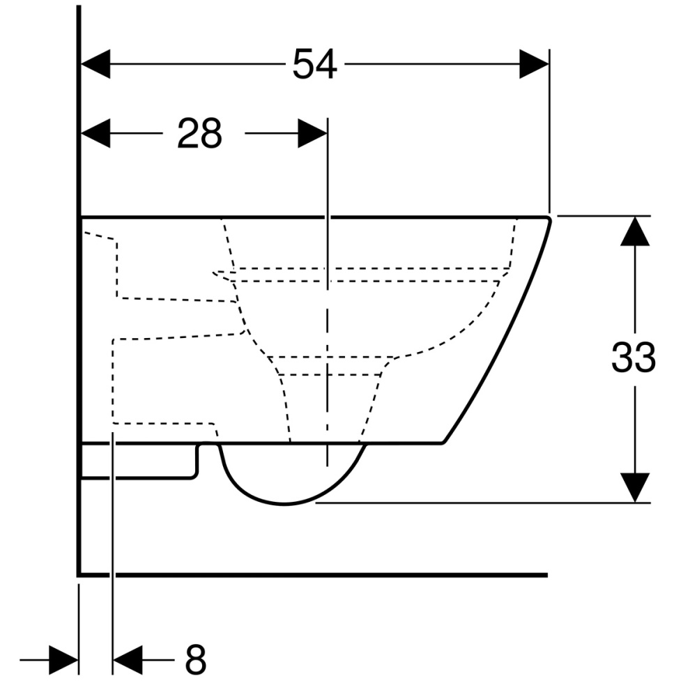Geberit Smyle Square 500.208.01.1 Унитаз подвесной, безободковый