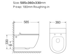 Унитаз подвесной SantiLine (SL-5031) белый