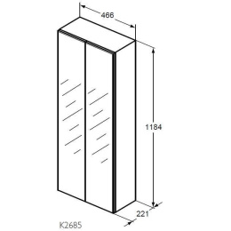 Шкаф подвесной K2685WG Ideal Standard Strada