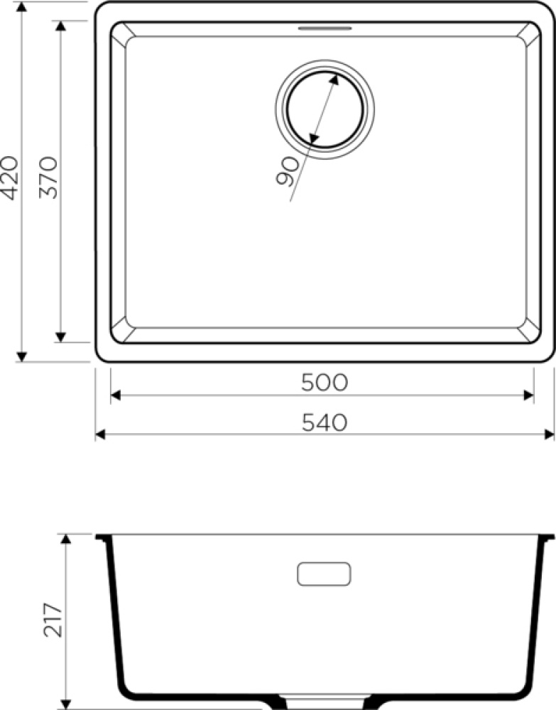 Кухонная мойка Omoikiri Kata 54-U-DC Artgranit (4993409) темный шоколад
