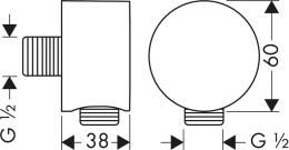 Фото Шланговое соединение Axor Starck (27451000) хром