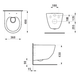 Инсталляция Grohe с безободковым унитазом Laufen Pro Rimless 8209650000001, сиденье микролифт, компл