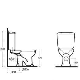 Фото Унитаз под бачок Globo Paestum (PA003.BI) белый