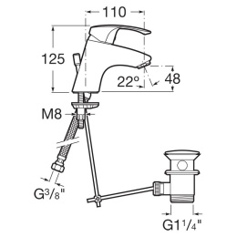 Смеситель для раковины Roca Monodin new (5A3007C00) хром