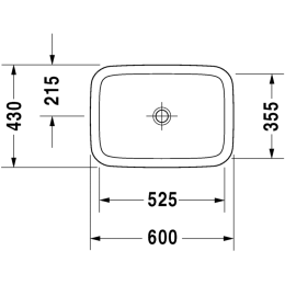 Раковина 60 см Duravit Durastyle 03726000001, белый