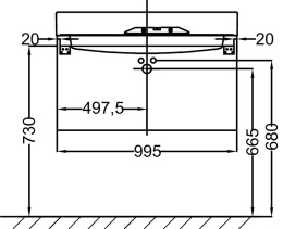 Тумба под раковину Jacob Delafon Rythmik, EB1310-E10, 100 см, цвет квебекский дуб