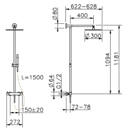 Фото Душевая система Cisal Less New (LNC7801N21)