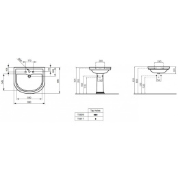 Ideal Standard Calla T081761 Раковина на 69 см