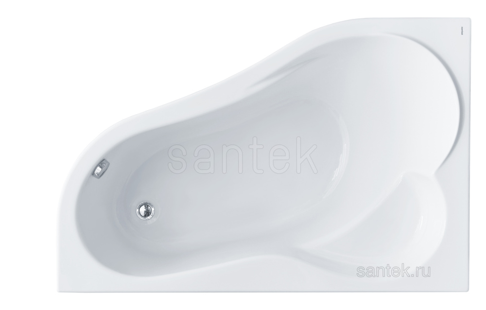 Акриловая ванна 150x100 Santek (1.WH11.2.034), асимметричная
