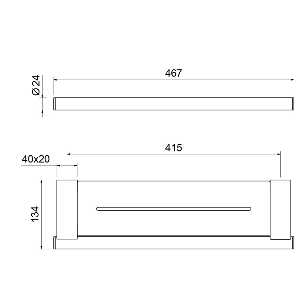 Фото Полка в ванную Timo Luiro 18573/00 хром