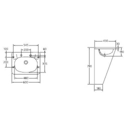 Ideal Standard Denholm S2322MZ Раковина на 60 см