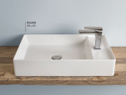 Раковина накладная 60 см ArtCeram Scalino (SCL003 14 00) красный