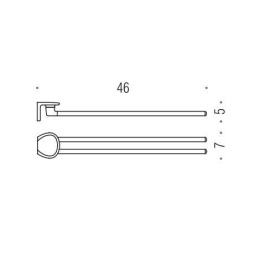 Двойной полотенцедержатель Colombo KHALA B1813 CR