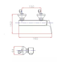 Фото Смеситель Cezares Legend DM-03/24 цвет золото