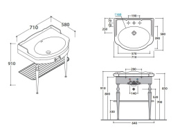 Фото Консоль для раковины Globo Paestum (PATC06) хром