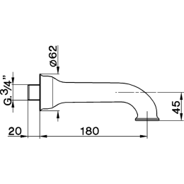 Фото Излив Cisal Arcana AR00024121, хром