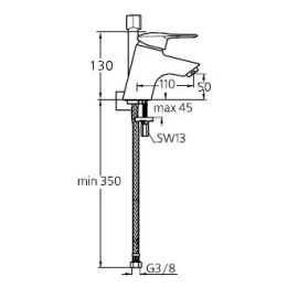 Ideal Standard San Remo B7654AA Смеситель для раковины с гигиеническим душем