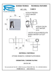 Смеситель Remer для душа встраиваемый RR S63 3