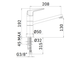 Фото Смеситель для кухни Mamoli Programma Cucina 792500009001 1 отв., без донного клапана, Chrome
