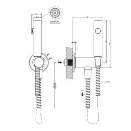 Гигиенический душ Gessi Inciso (58153#707)