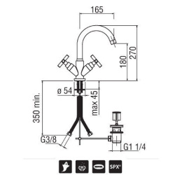 NOBILI Spring SP57118/1CR Смеситель для раковины (хром)