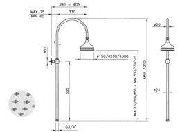 Фото Душевой гарнитур Nicolazzi Doccia (5712WSCR20) хром